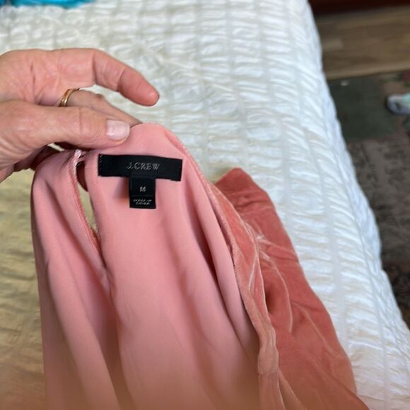 J.Crew Pink Velvet Top - Picture 6 of 7